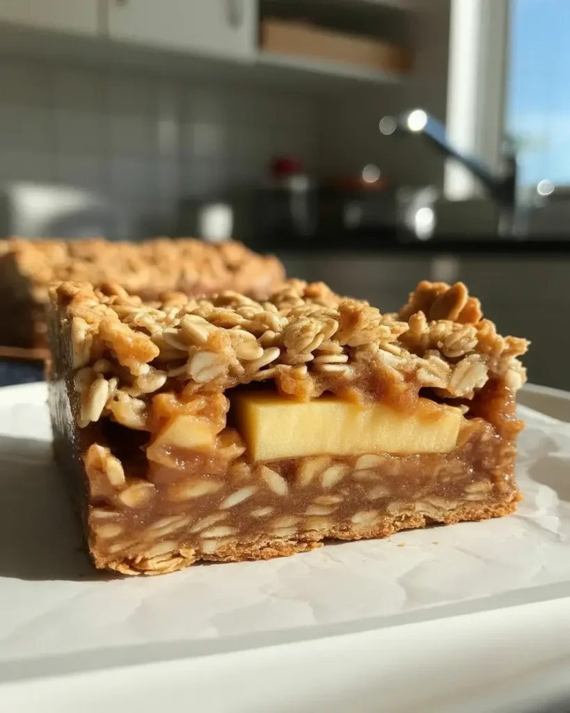 Cross-section showing crispy crust preventing soggy bottoms in apple bars