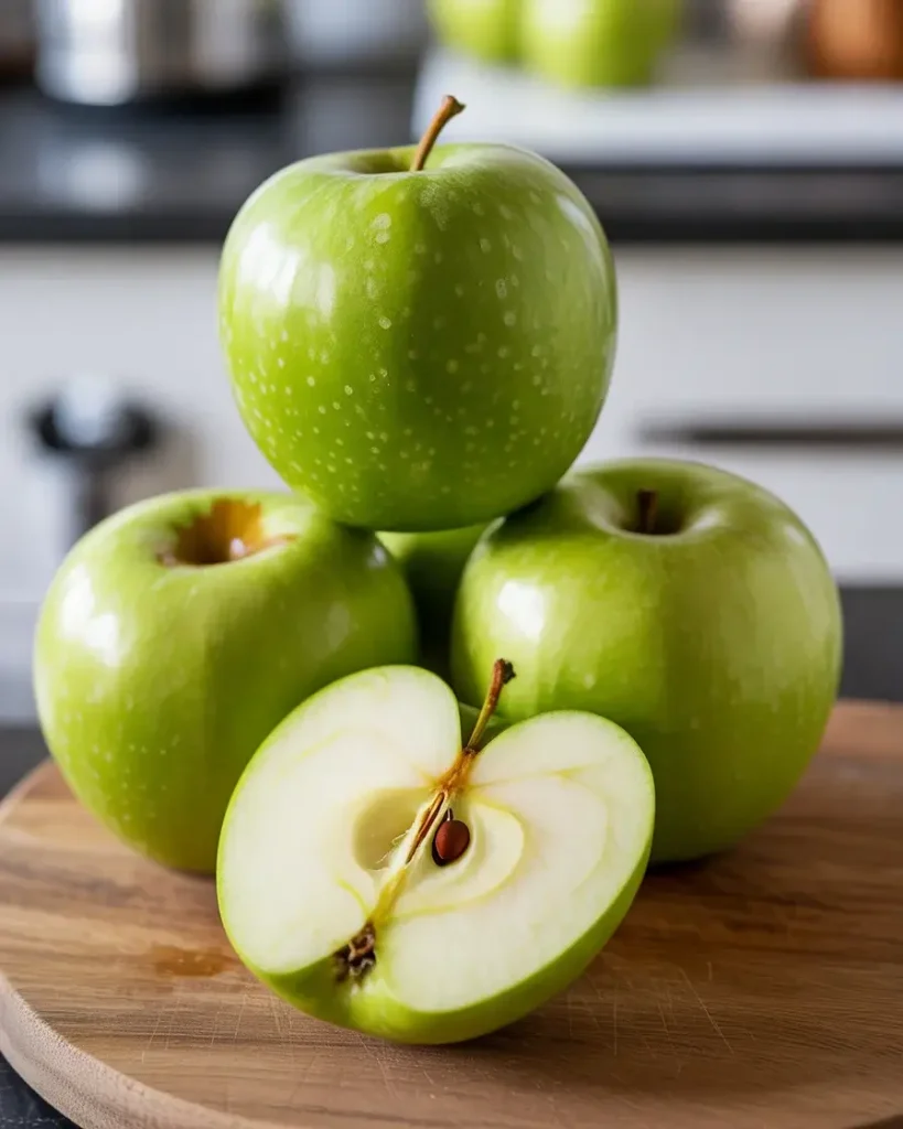 Fresh Granny Smith apples perfect for apple crisp bars that hold their shape