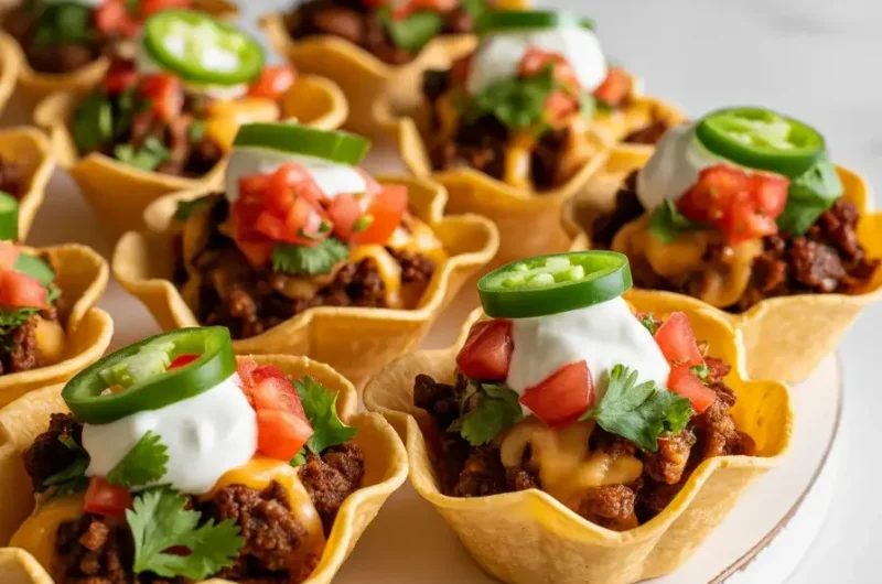 Taco Cups with Beef and Cheese
