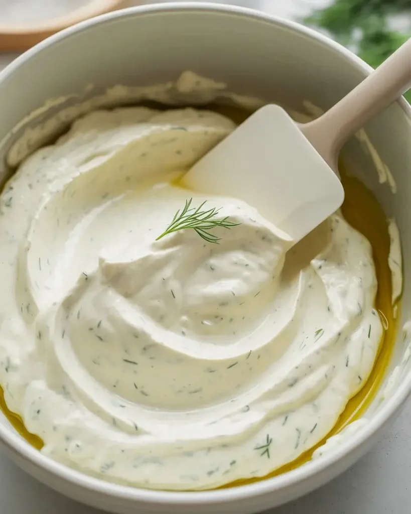 Herbed cream cheese filling blended smooth with ranch seasoning and lemon