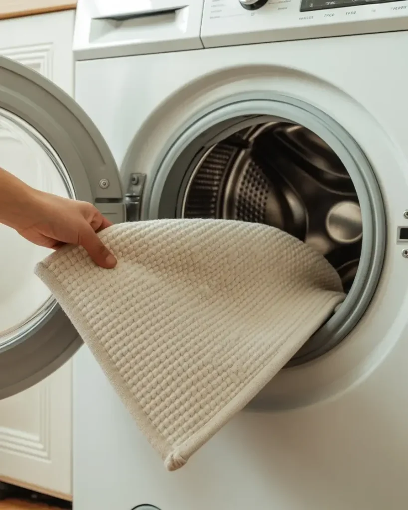 How to Clean Cotton and Fabric Kitchen Mats