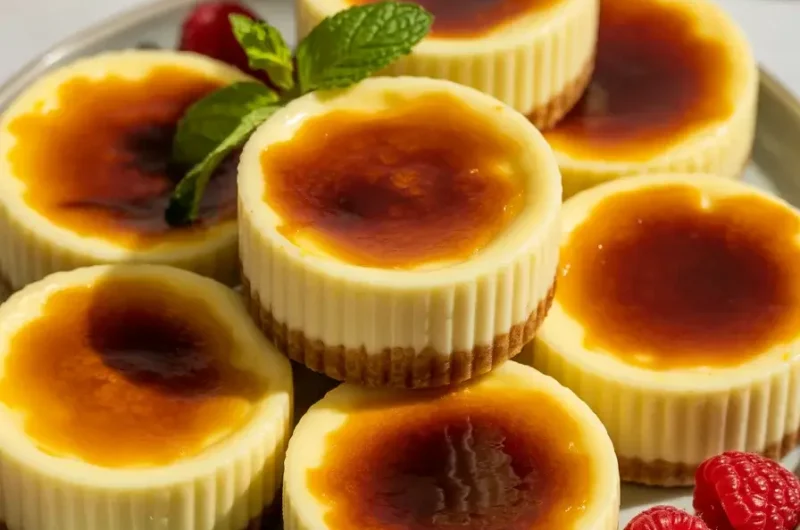 Mini Creme Brulee Cheesecakes