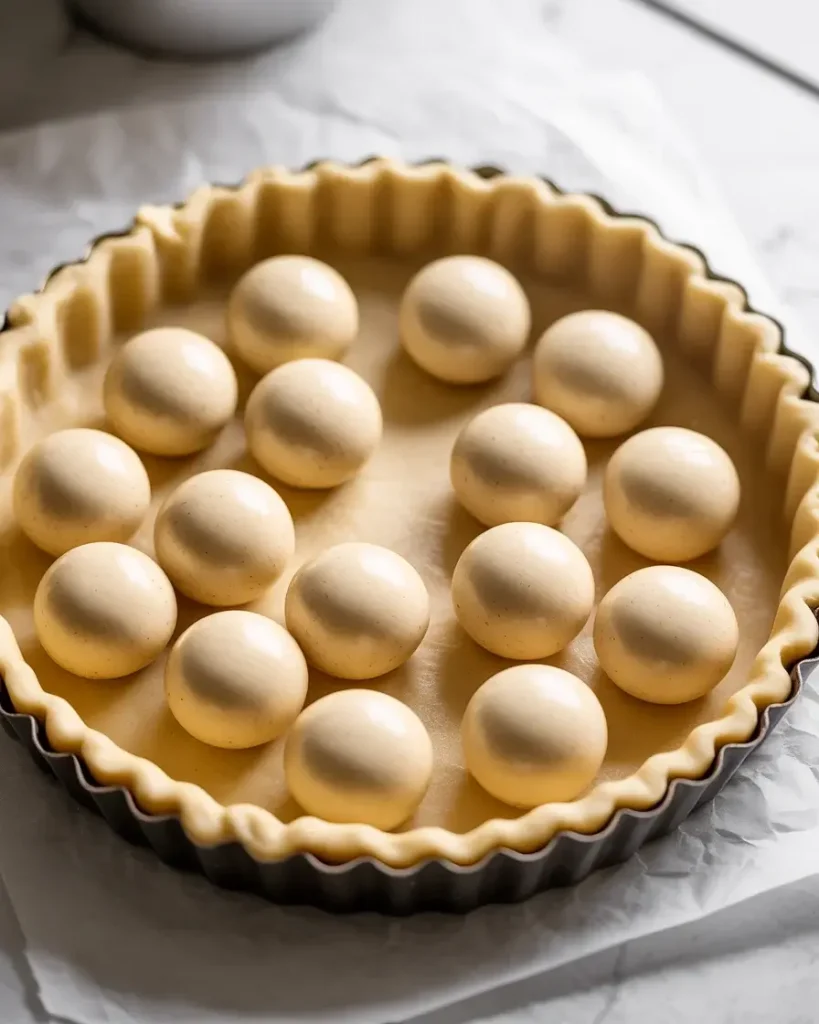 Pie weights support the pastry walls - never skip this step for a crisp, even shell