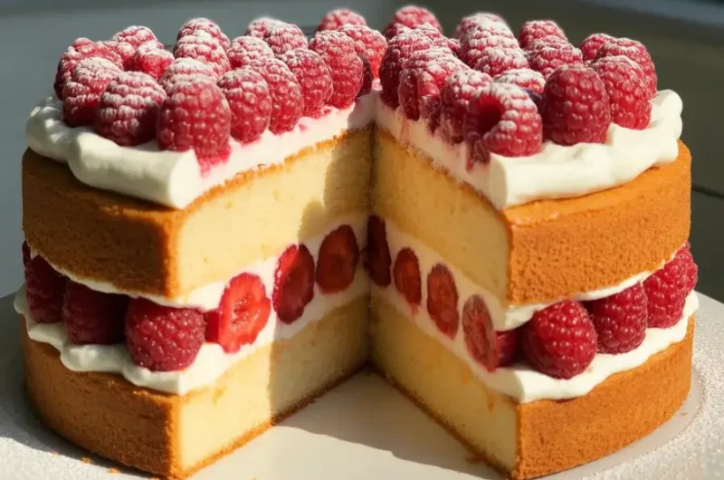 Raspberry Cream Cake
