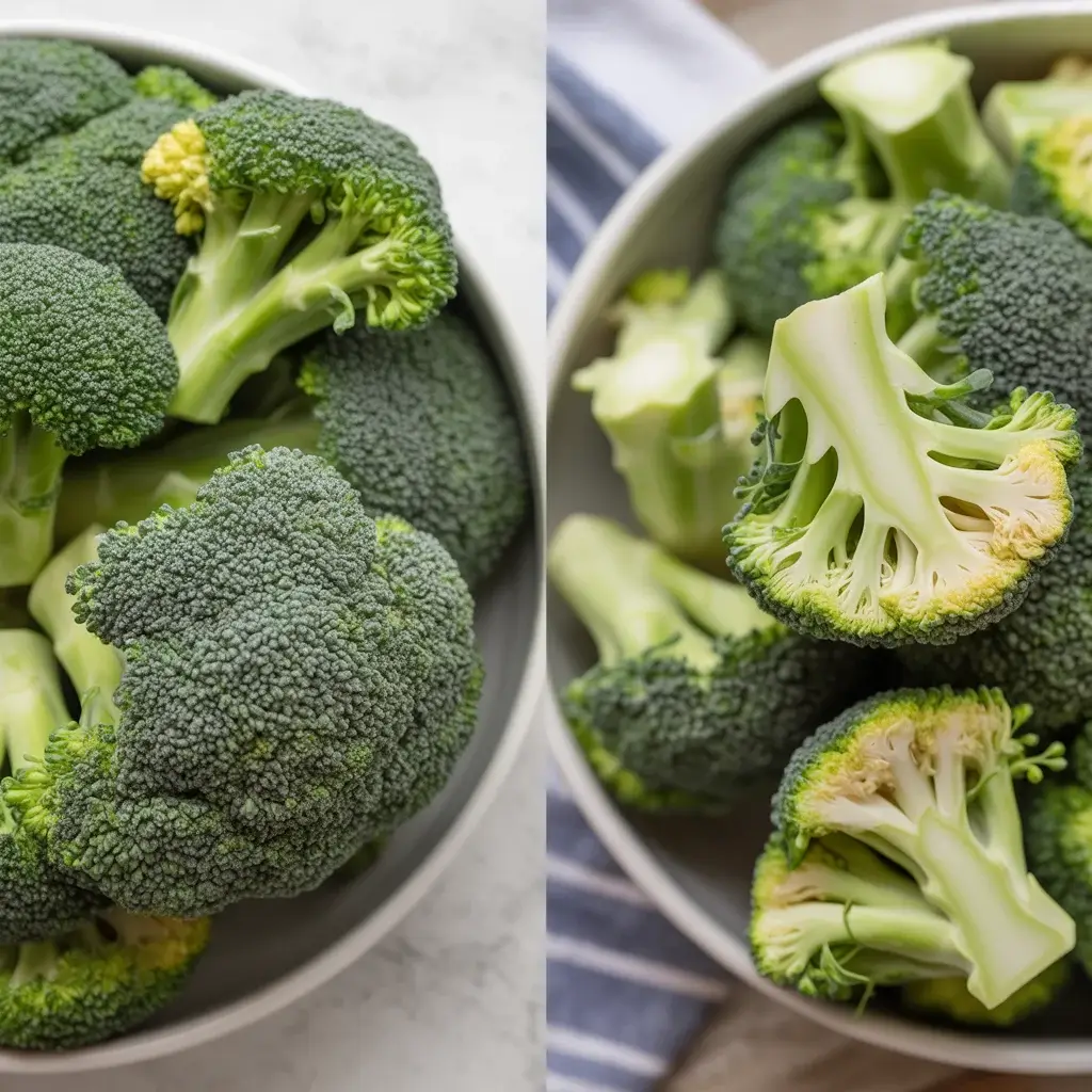 Raw-broccoli-left-vs-blanched-broccoli-right-raw-holds-crunch-best-in-this-salad.