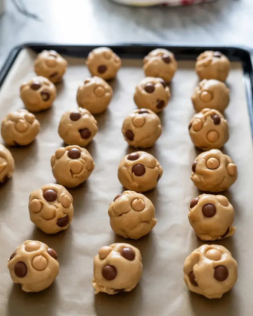 Chilled dough balls hold their shape and bake up thick every time