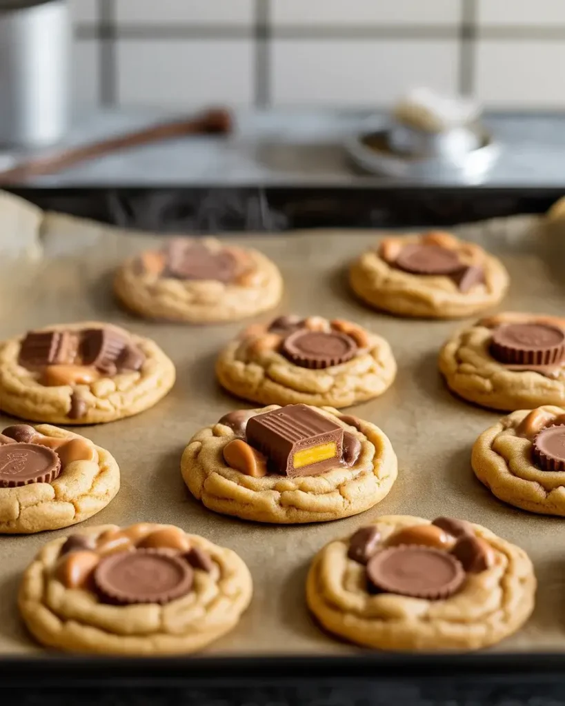 Cookies pulled at 10-12 minutes with set edges and soft, shiny centers