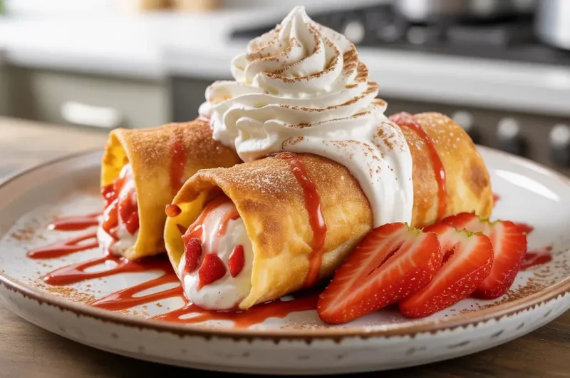 Strawberry Cheesecake Chimichangas