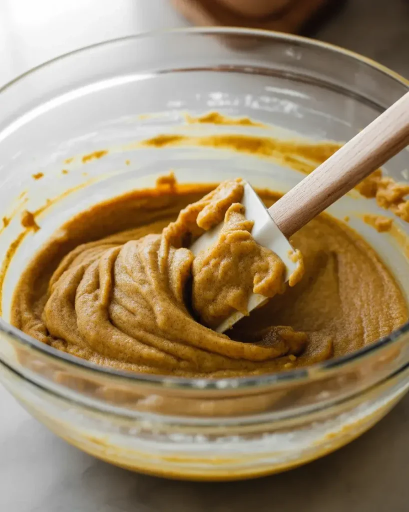 Egg yolk and autumn spices folded into the butter mixture
