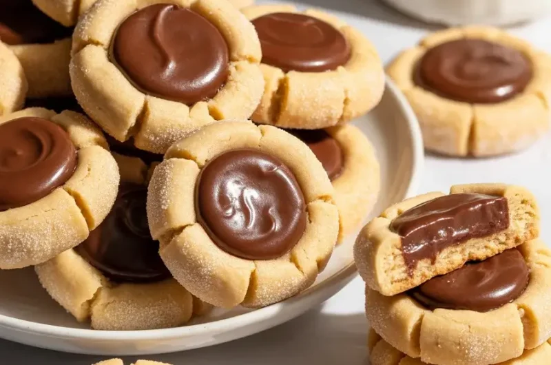 Peanut Butter Chocolate Thumbprint Cookies