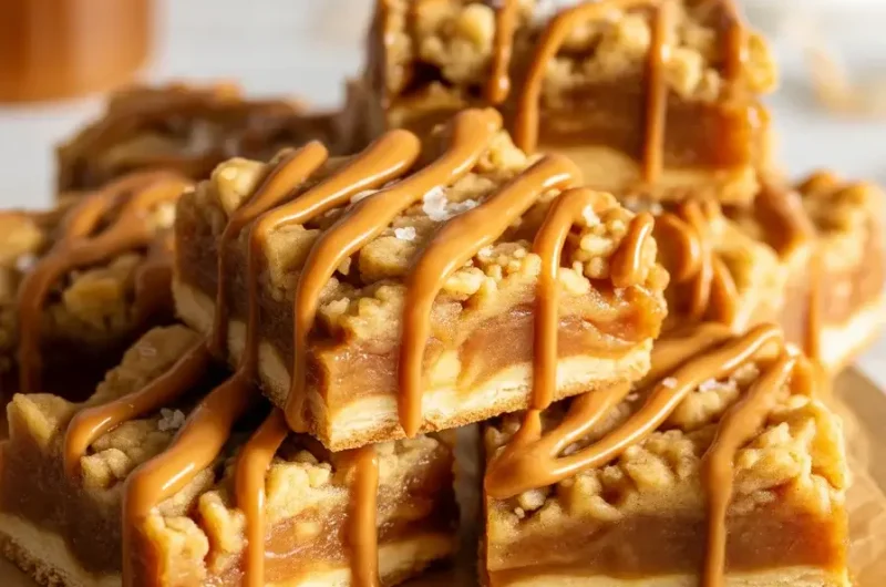 Salted Caramel Apple Pie Bars