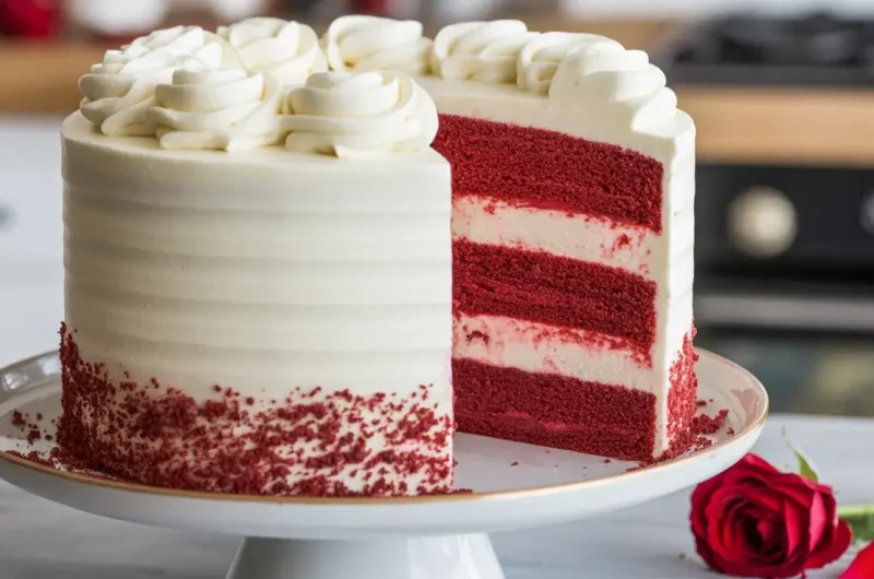 Red and White Cake