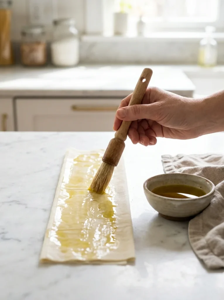 A light brush of olive oil creates a crispy, golden finish without greasiness