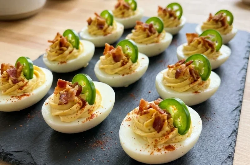 Bacon Jalapeno Popper Deviled Eggs