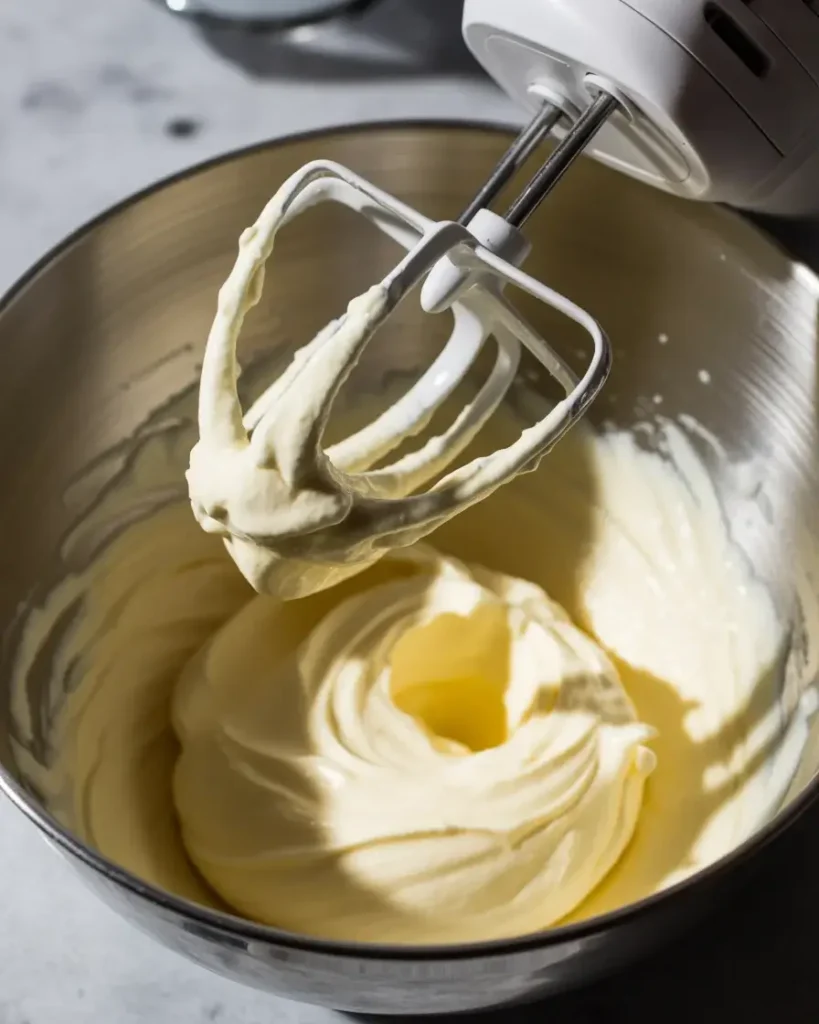 Beating room-temperature cream cheese until silky smooth before adding spices