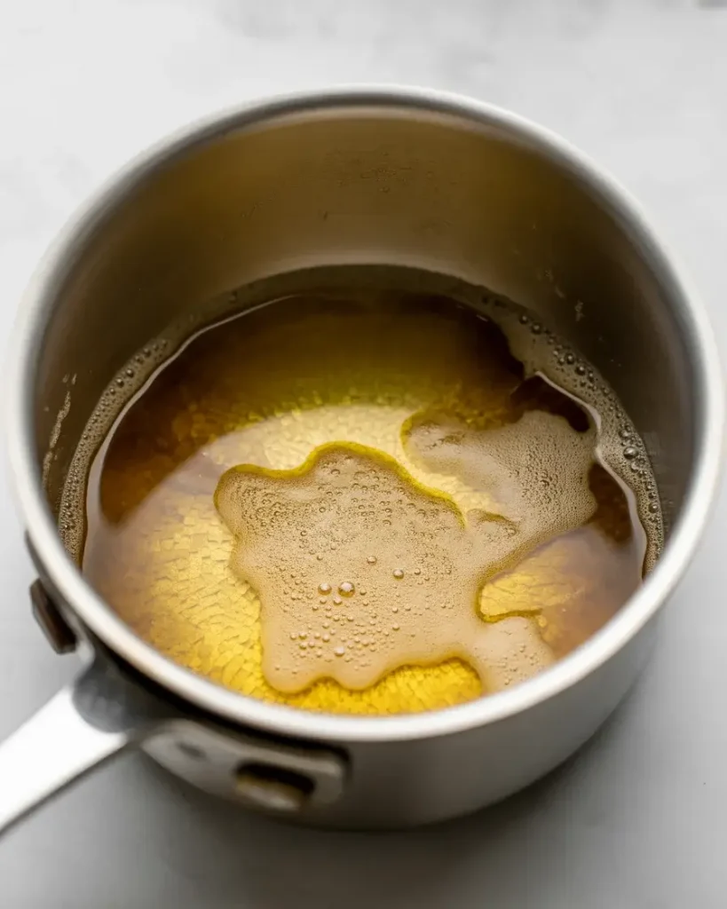 Brown butter with golden milk solids - the secret to deep, nutty blondie flavor