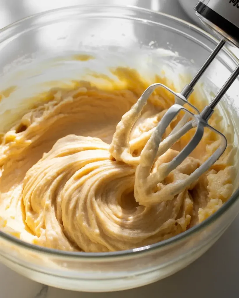 Butter and brown sugar creamed to a pale, fluffy consistency
