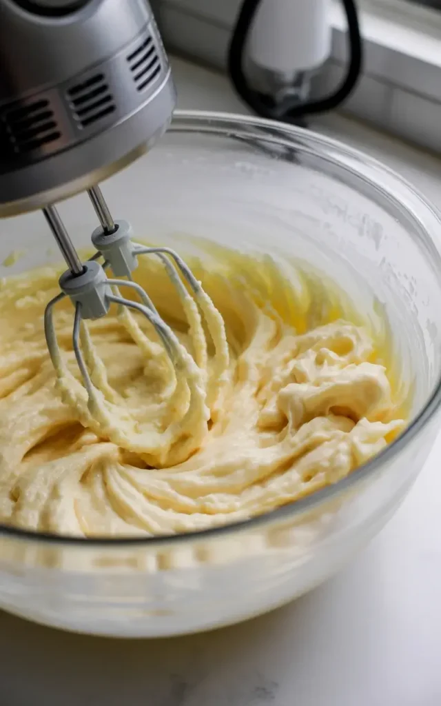 Butter and sugar creamed to a pale, fluffy consistency for the perfect cookie base