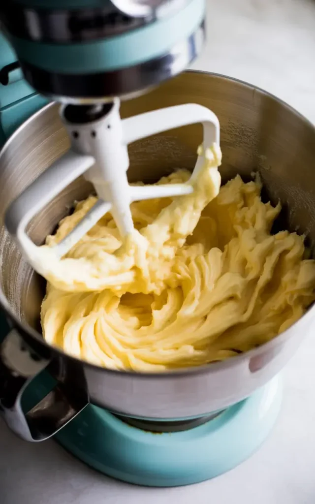  Creaming butter and sugar until pale and fluffy builds the chewy brownie base