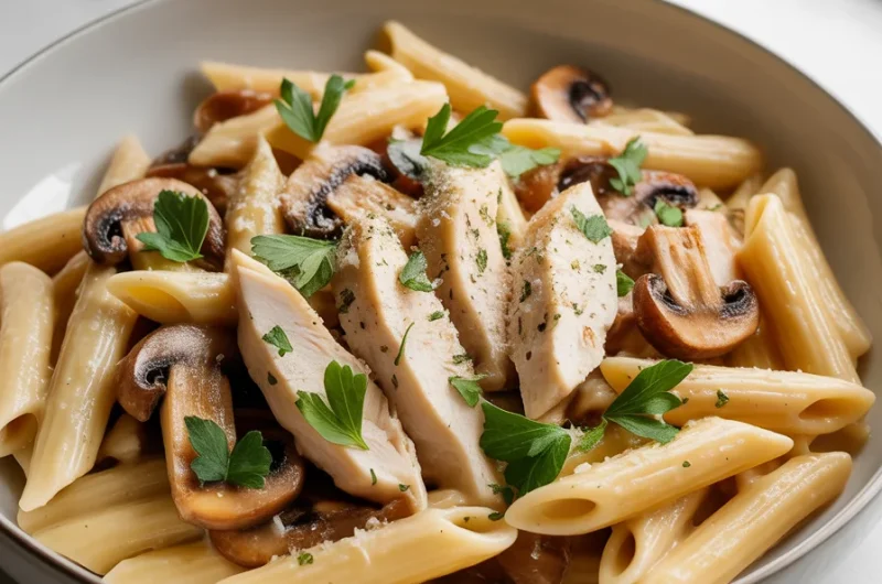 Creamy Mushroom Chicken Penne