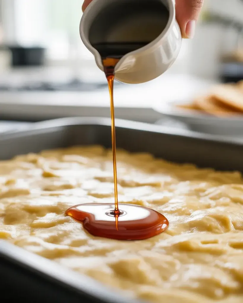 Drizzling maple syrup over the top before baking for caramelized sweetness