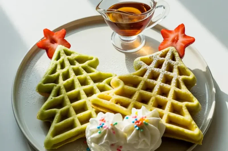 Christmas Tree Waffles