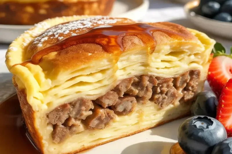 Pancake Sausage Breakfast Casserole
