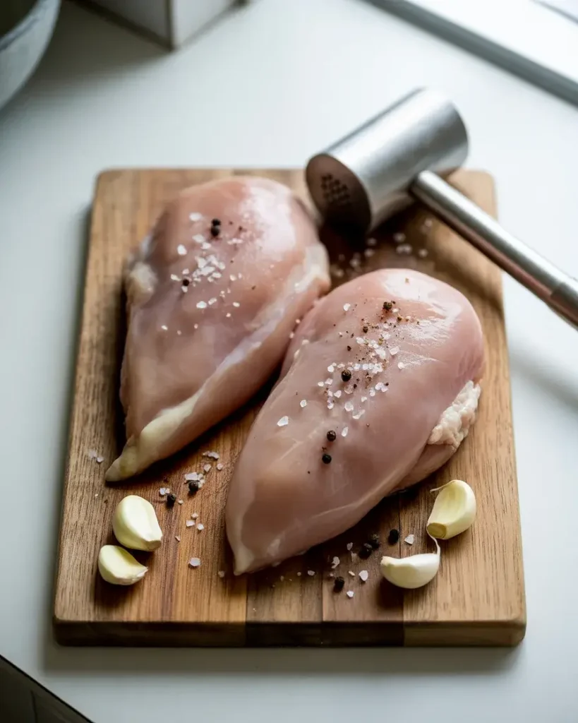 Pounding chicken to even 3/4-inch thickness for perfectly cooked, crispy cutlets