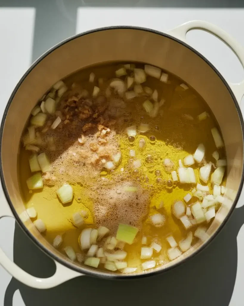 Sautéing onion, garlic, and ginger until soft and fragrant before adding spices
