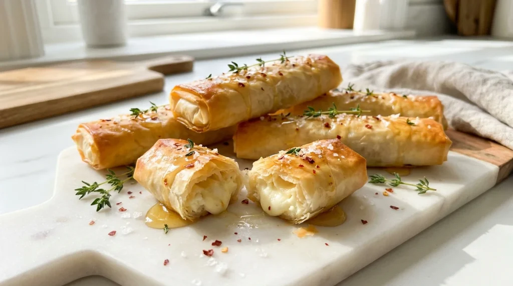Serve hot with extra honey drizzled on top and fresh thyme for garnish