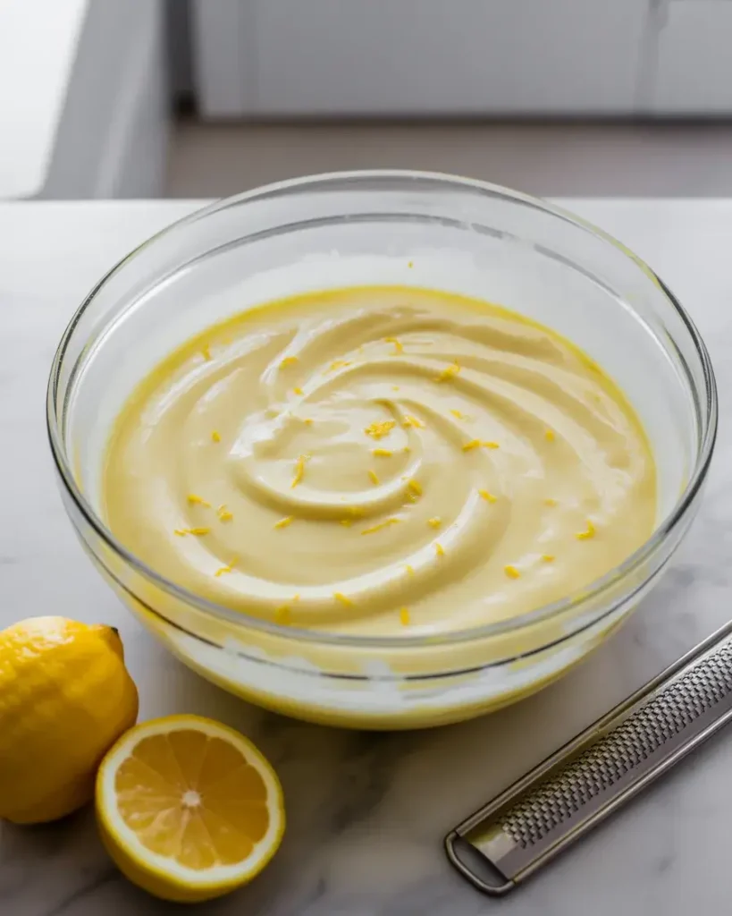 Silky lemon cream cheese filling with fresh zest for bold citrus flavor