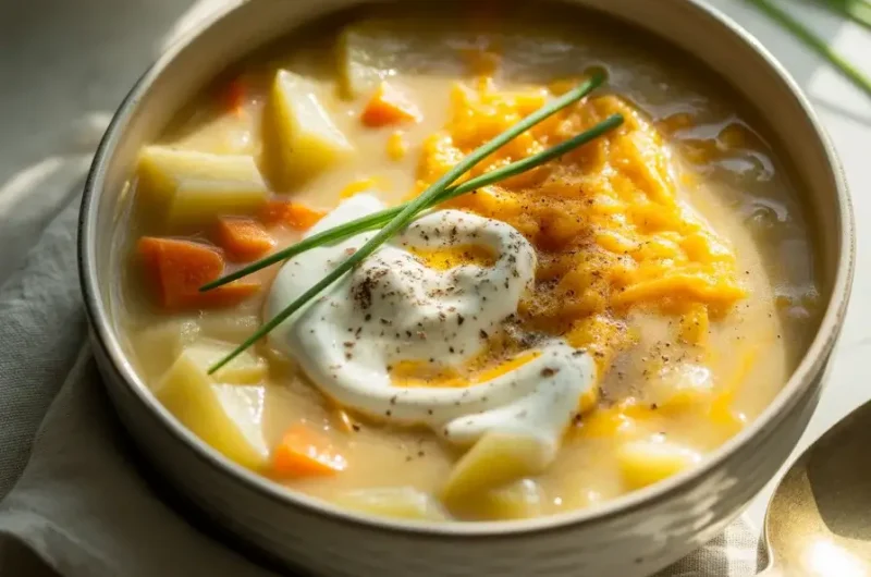 Slow Cooker Creamy Vegetable Soup