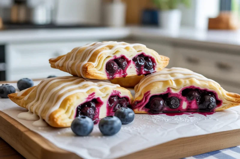 Blueberry Turnovers with Flaky Golden Pastry