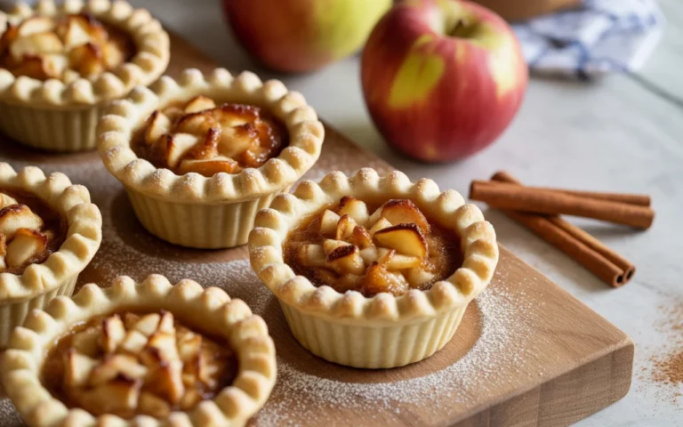 Golden flaky mini apple pies with a perfectly spiced filling - made in a muffin tin and ready in under 2 hours.