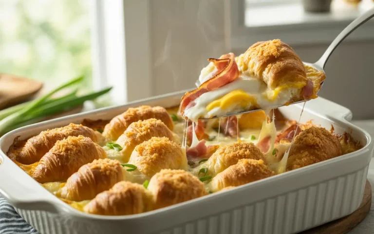Overnight Croissant Breakfast Casserole
